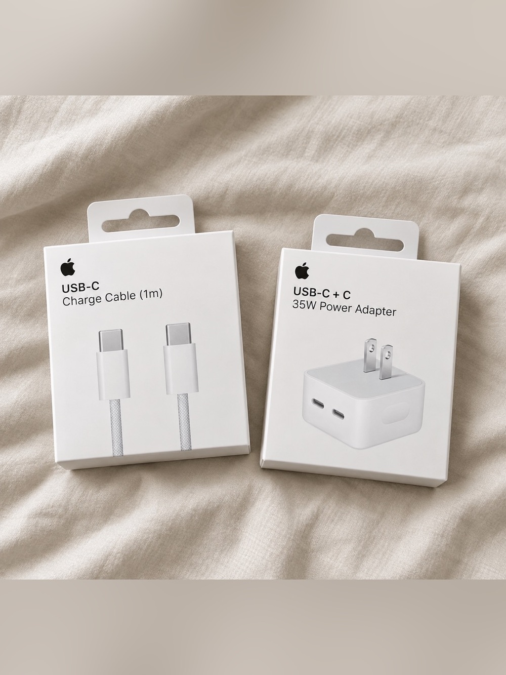Apple 35W Power Adapter with USB C Charge Cable - White